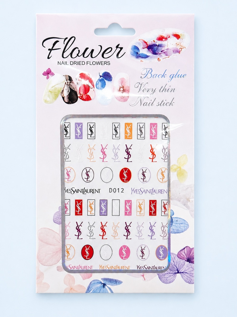Fashion Nail Decals Y2K Monogram Style Nail Art Stickers D012 New